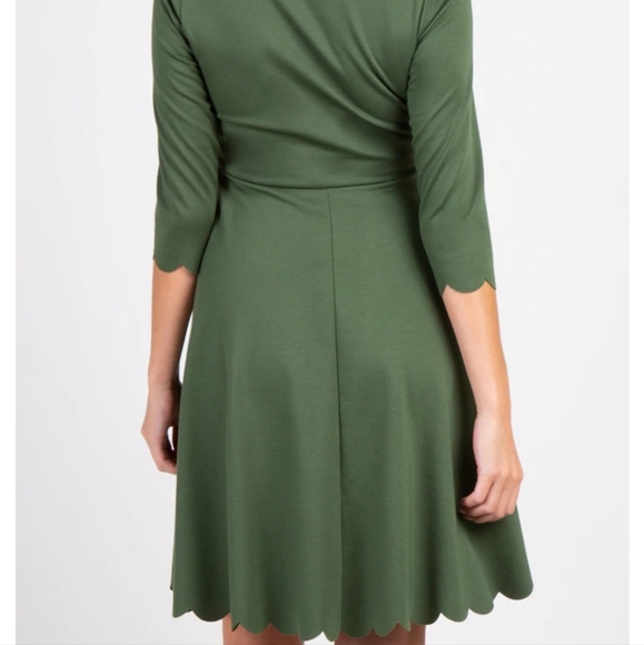 PinkBlush Magenta Scalloped Hem Maternity Dress | M - Picture 8 of 9